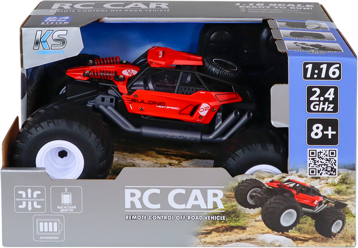 Автомобиль OFF-ROAD на р/к – STRONG POWER (красный, 1:16, 2.4 ГГц, акум. 3,7 V), SL-8423ARH 11