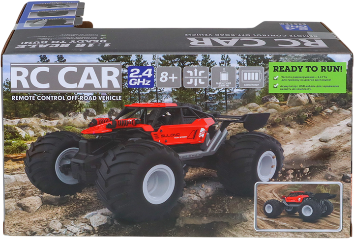 Автомобиль OFF-ROAD на р/к – STRONG POWER (красный, 1:16, 2.4 ГГц, акум. 3,7 V), SL-8423ARH 13
