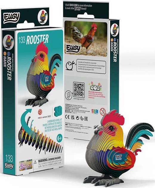 Сборная 3Д модель Eugy "Зоопарк: Петух", XEG-133 3