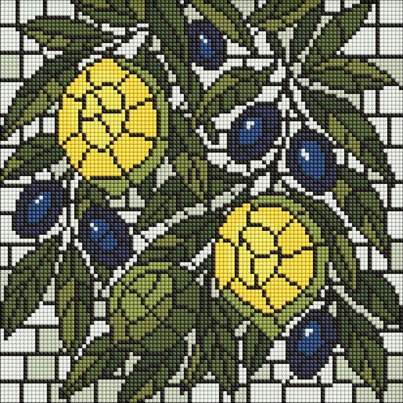 Набор с алмазной мозаикой "Витраж. Лимоны" 30*30 см, AMO8349, ТМ "Ideyka"