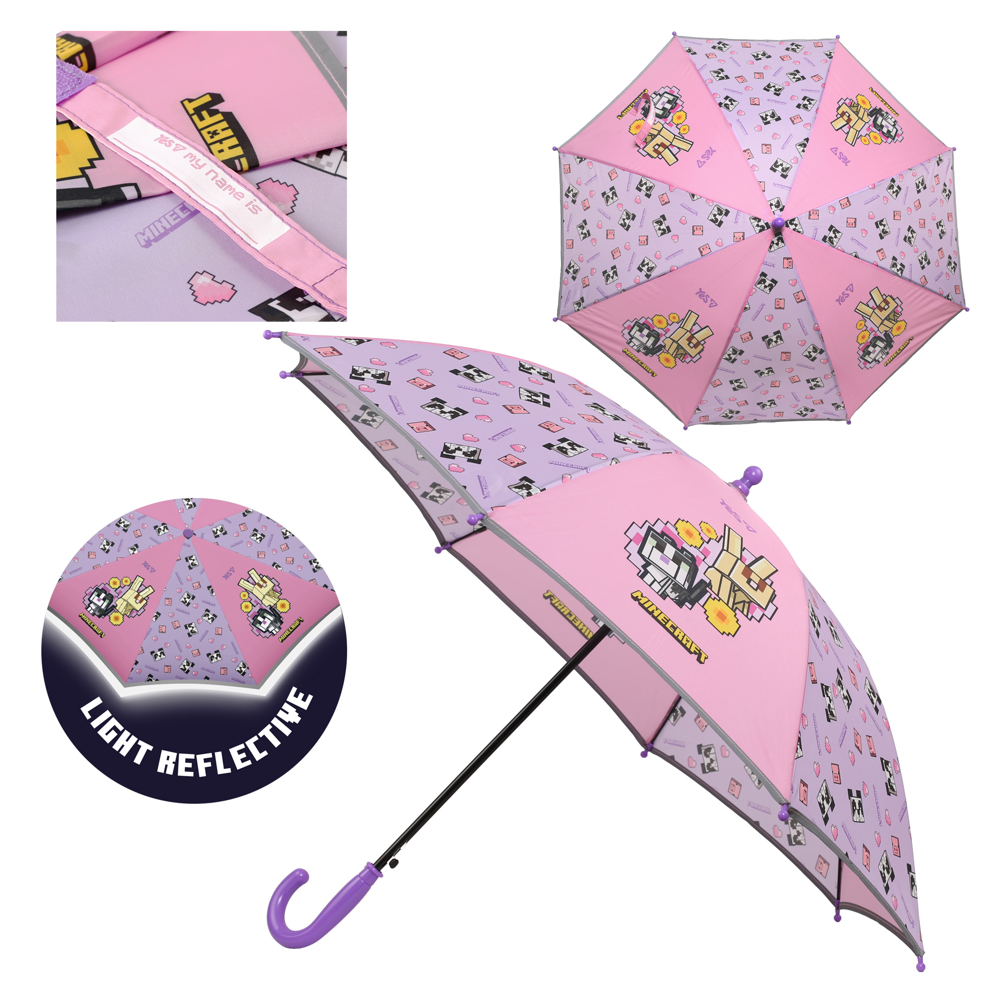 Парасоля дитяча Yes "Minecraft.Spring" зі світловідбиваючим кантом, 708488