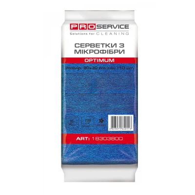 Салфетки PRO из микрофибры Optimum 30*30, 10 шт, синие