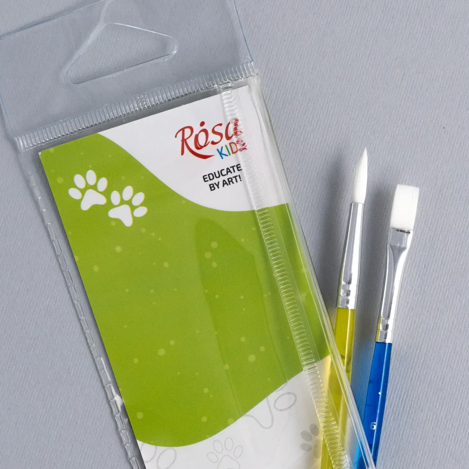 Набор кистей 2, синтетика, 2шт: круглая (№6), плоская (№6), ROSA Kids 4