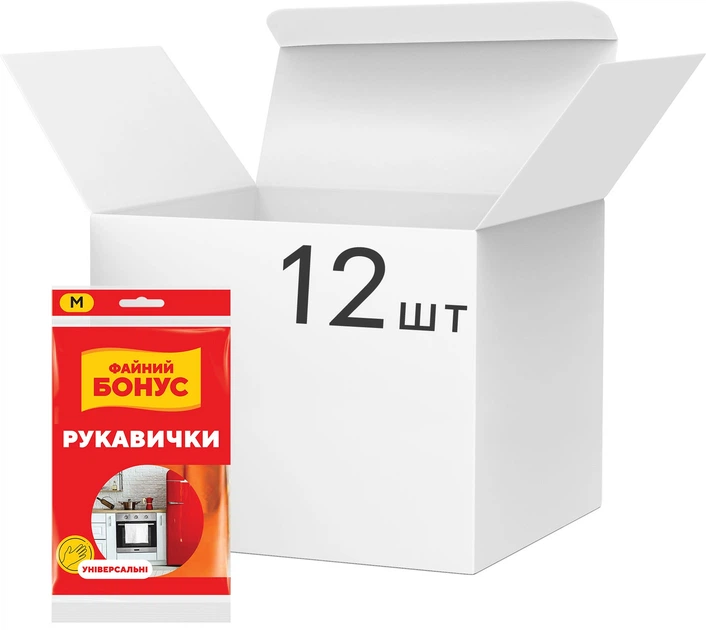 Перчатки БОНУС резиновые универсальные M "Эконом", 17100800 1
