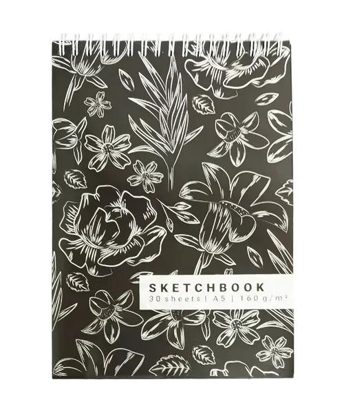 Блокнот "Colour vibes sketchbook"Coal, А5, TM 4Profi,  64152