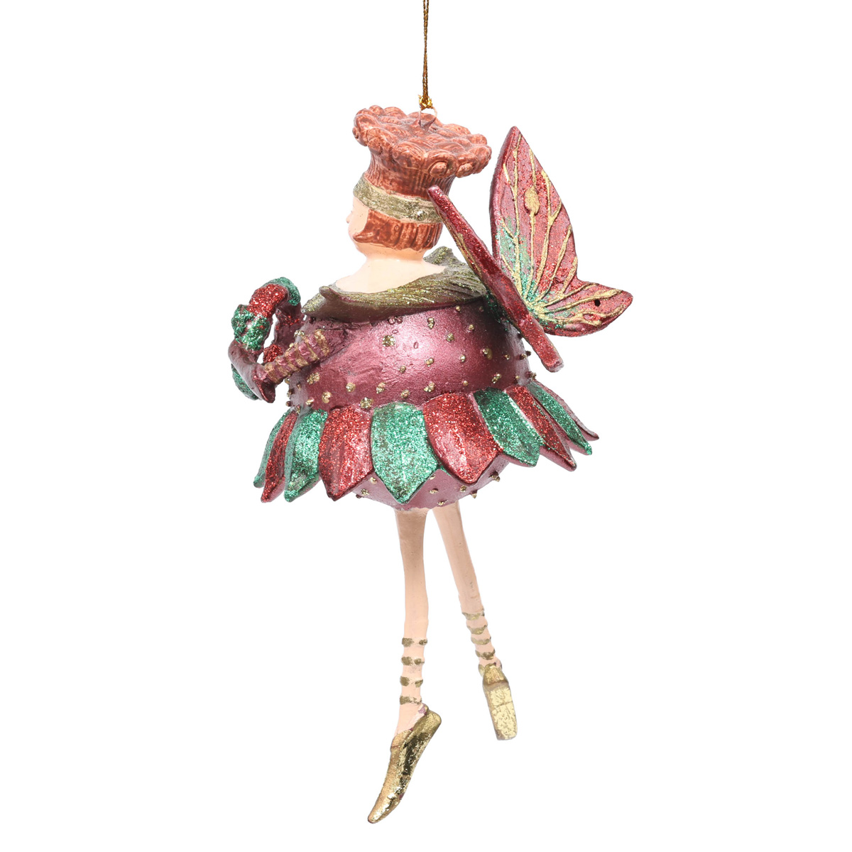 Подвеска новогодняя Фигурка Фея летающая 16,5 см зелёная, 43966 ТМ "Floristik" 3