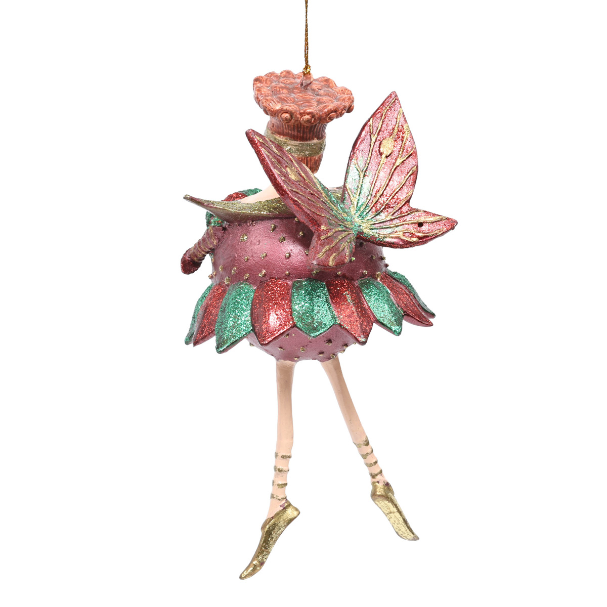 Подвеска новогодняя Фигурка Фея летающая 16,5 см зелёная, 43966 ТМ "Floristik" 2