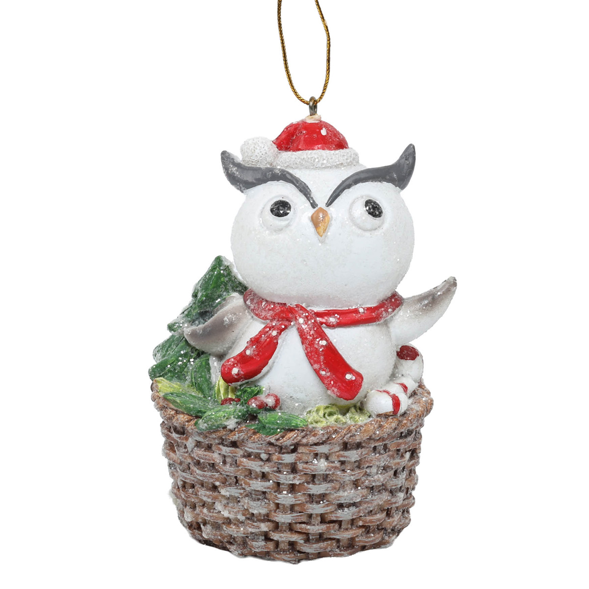 Підвіска новорічна полірезінова Сова/оленя 10,5 см (2 види в асорт.), 9766334 ТМ "A&G"