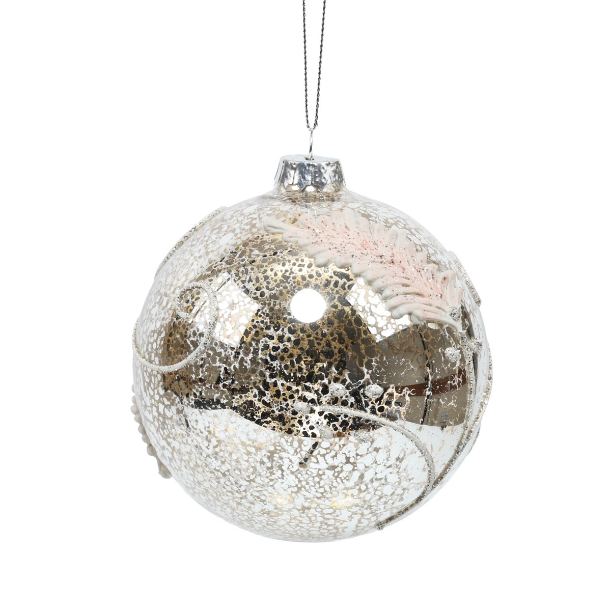 Підвіска новорічна Куля скляна 9 см, 9758664 ТМ "A&G" 1