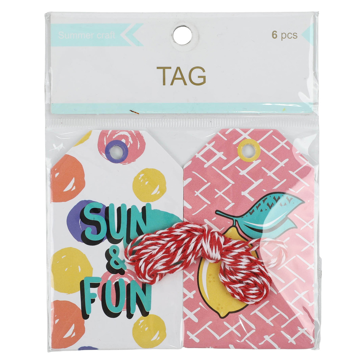 Набор тегов бумажных "Hello Summer" (6 шт.), 119000040
