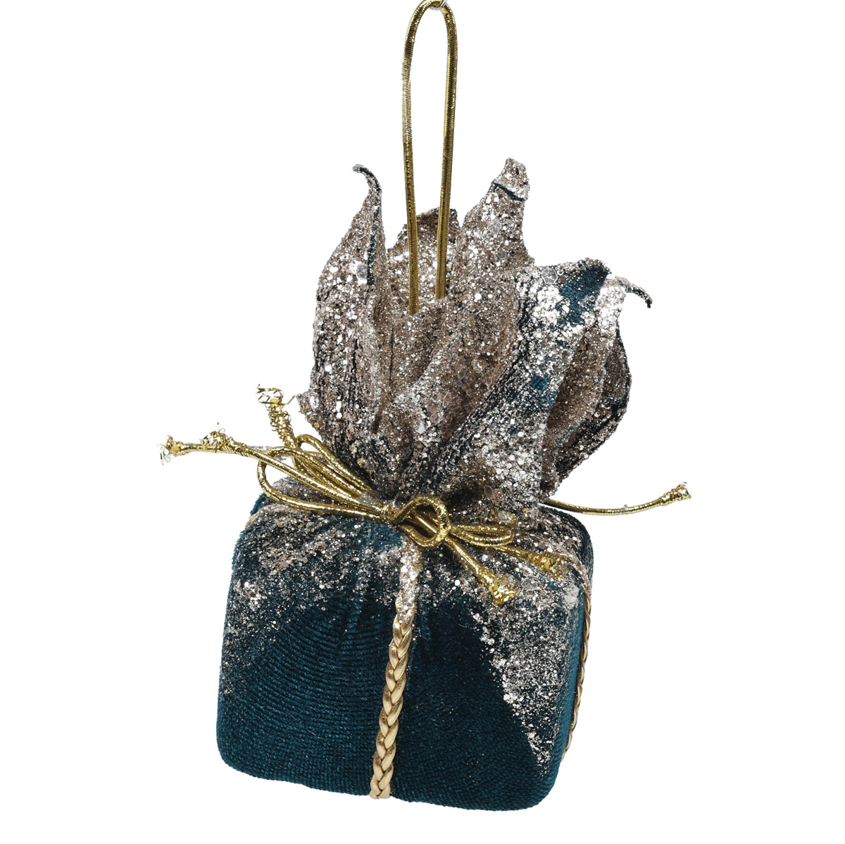 Іграшка новорічна Смарагд "Подарунок" 10 см, 2205