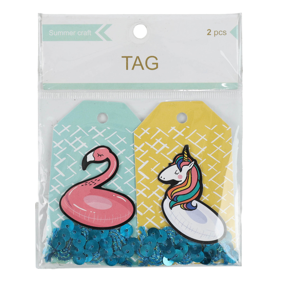 Набор тегов бумажных "Hello Summer" (2 шт.), 119000050 1