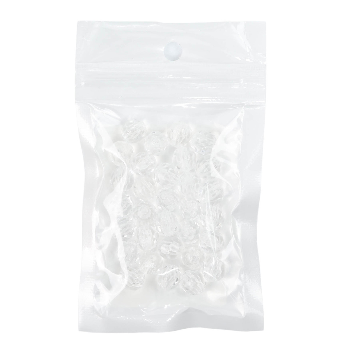 Намистини акрилові прозорі Ball-3AA001-D1, 8 мм, 8 грам, A01-кришталевий 1