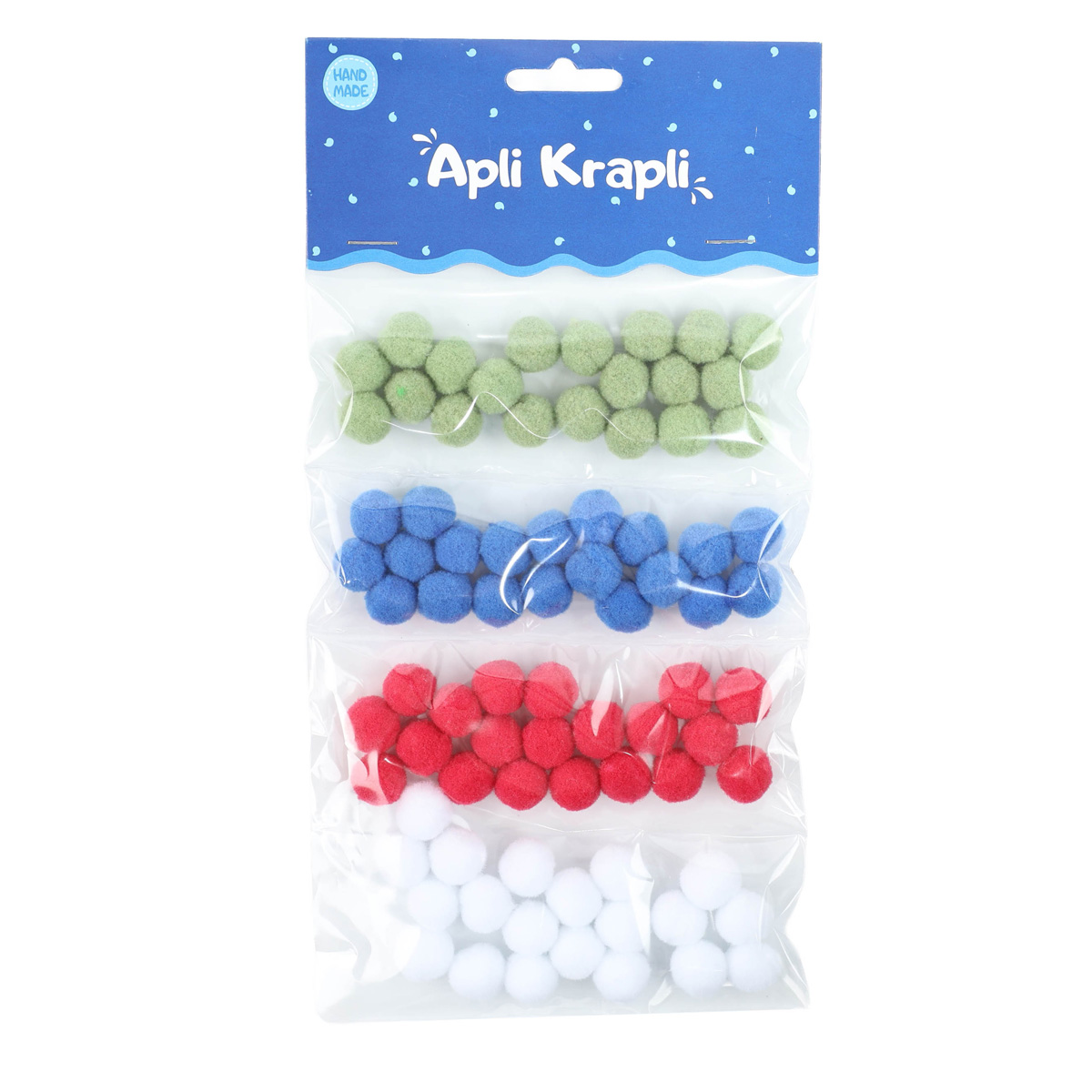 Набір помпонів нейлонових, 4 кольори, 52536319