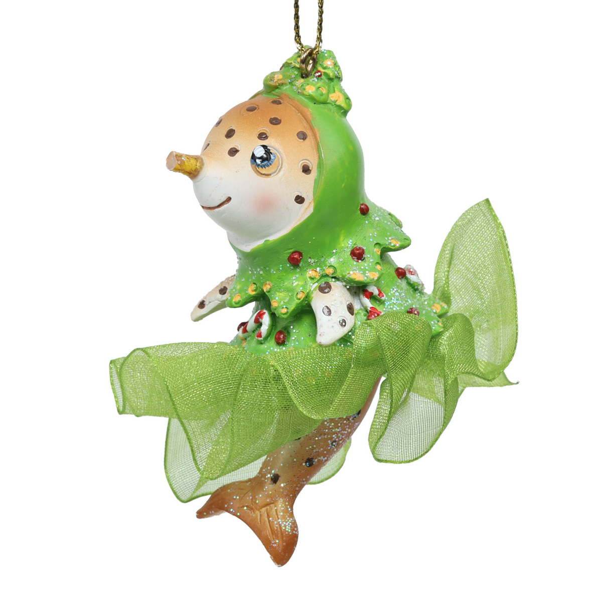 Підвіска новорічна полірезінова Акула-нарвала/рак-відлюдник 9 см (2 види в асорт.), 9769613 ТМ "A&G"