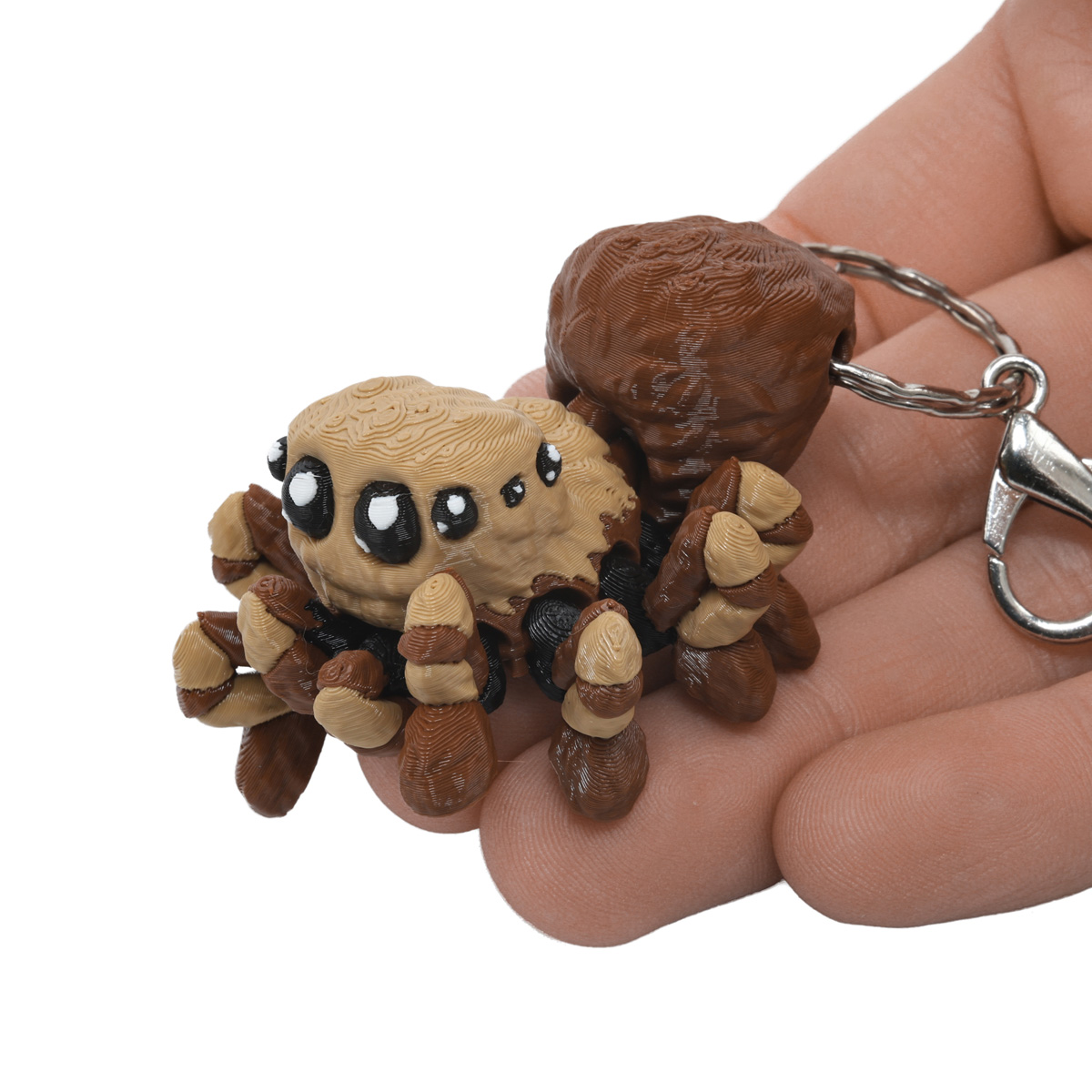 Кінематичний 3D брелок Тарантул коричневий 1