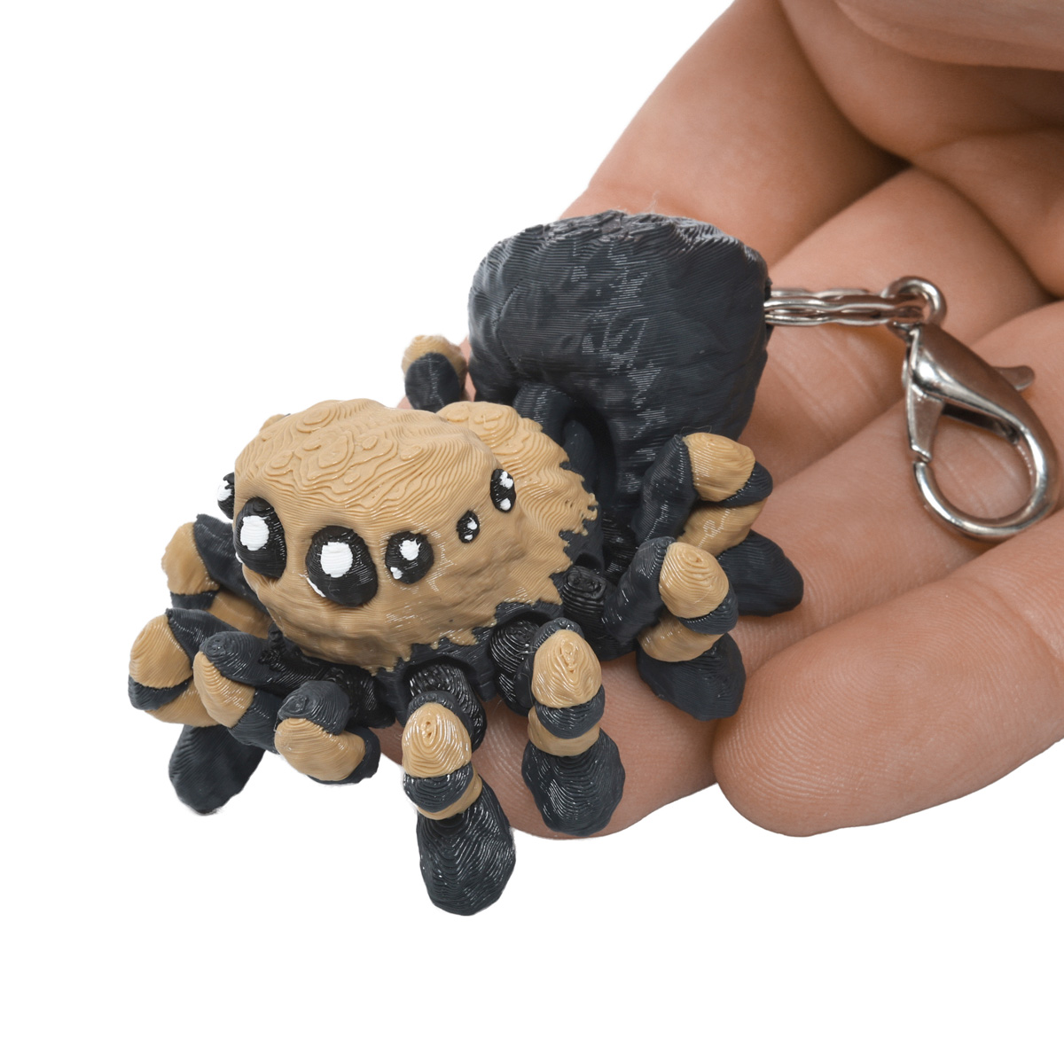 Кінематичний 3D брелок Тарантул чорний 1