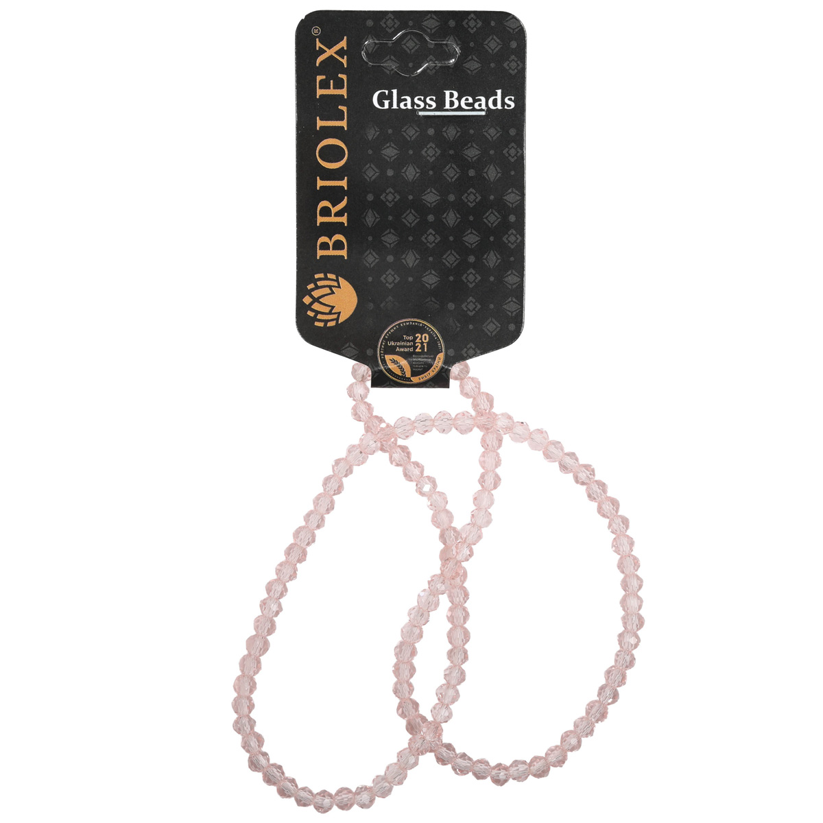 Намистини скляні грановані A040-Rondelle-100-D1, 4 мм, 1 нитка, A019-Blush Rose