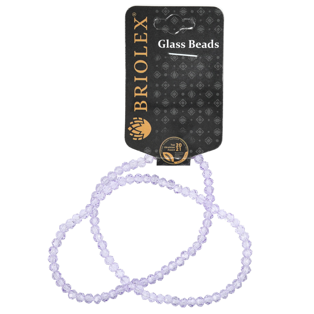 Намистини скляні грановані A040-Rondelle-100-D1, 4 мм, 1 нитка, A140-Lilac Painted