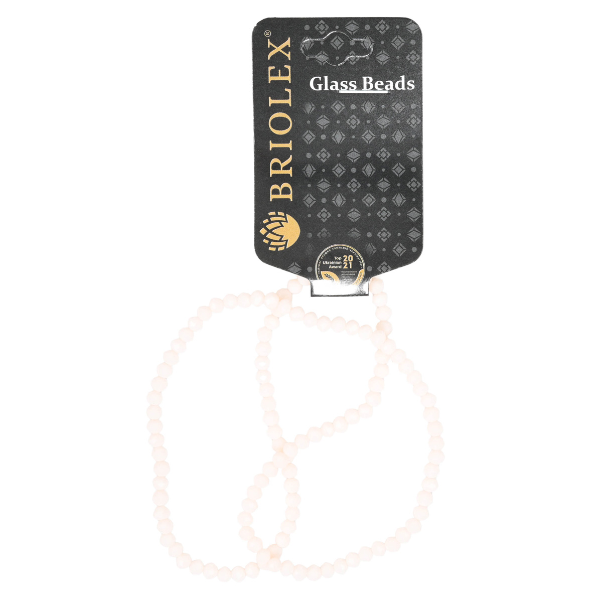 Бусины стеклянные граненные A040-Rondelle-100-D1, 4 мм, 1 нить, A404-Light Cream Opaque