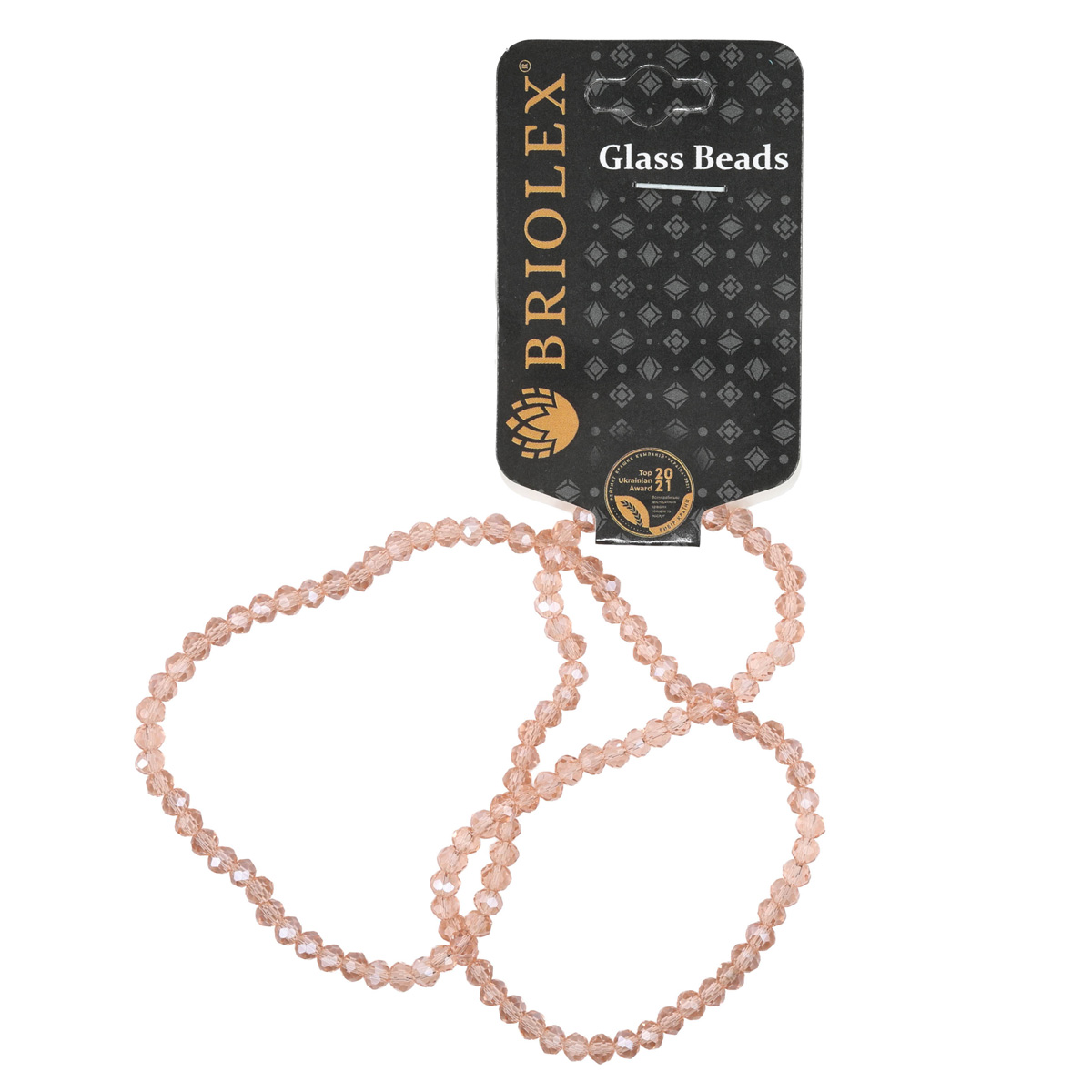 Бусины стеклянные граненные A040-Rondelle-100-D1, 4 мм, 1 нить, B022-Vintage Rose AB