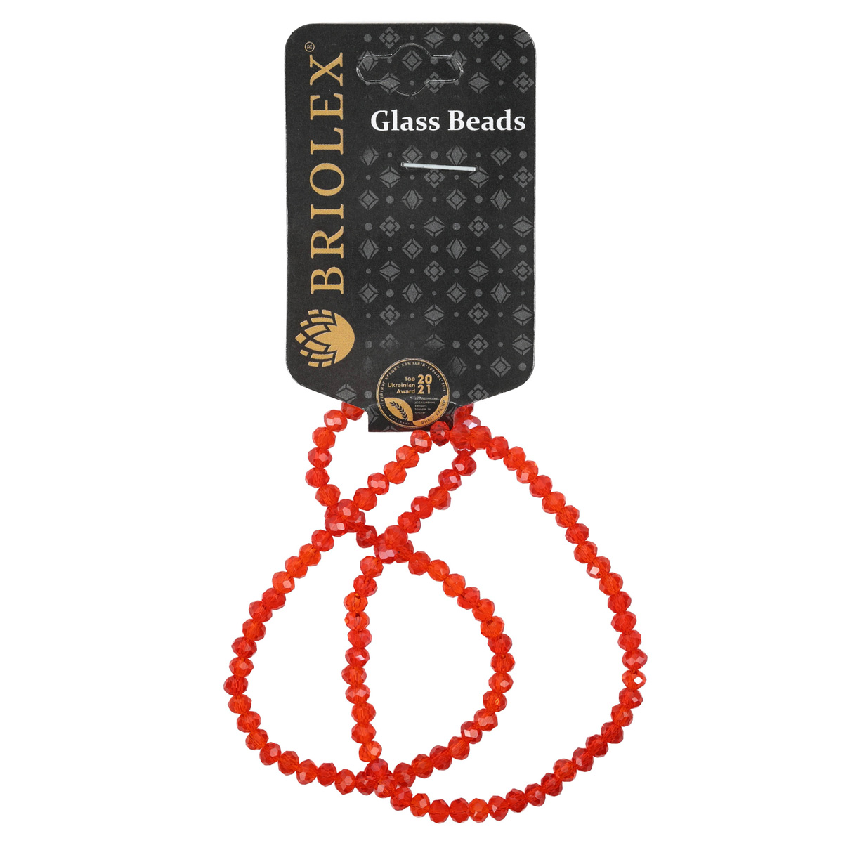 Намистини скляні грановані A040-Rondelle-100-D1, 4 мм, 1 нитка, B025-Light Siam AB