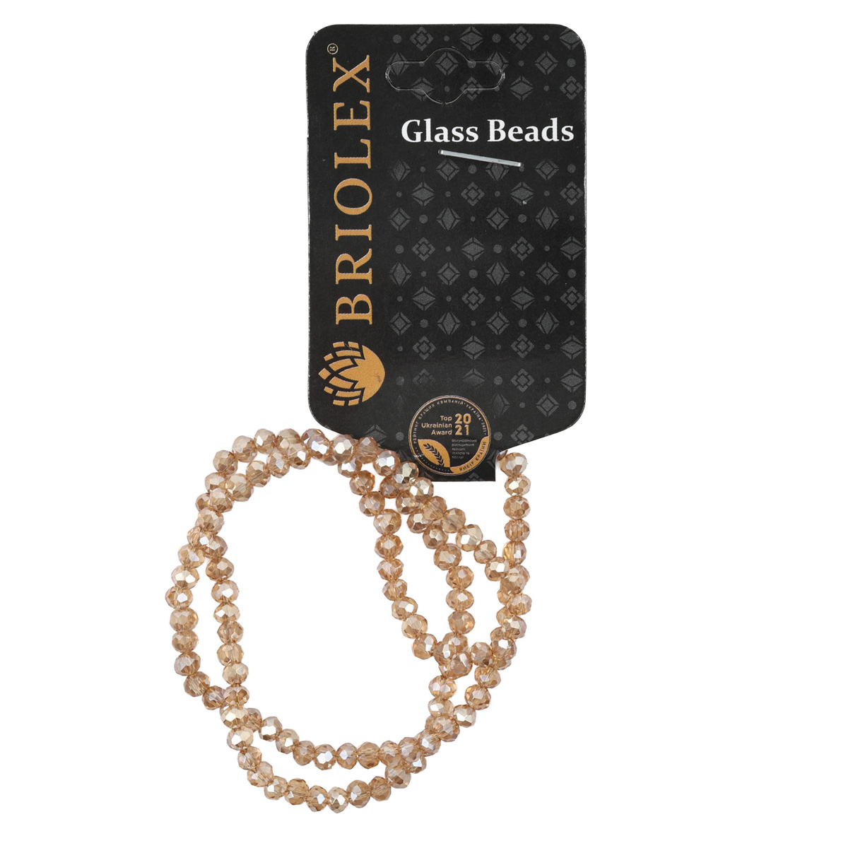 Бусины стеклянные граненные A040-Rondelle-100-D1, 4 мм, 1 нить, C001-Golden Amber on Crystal