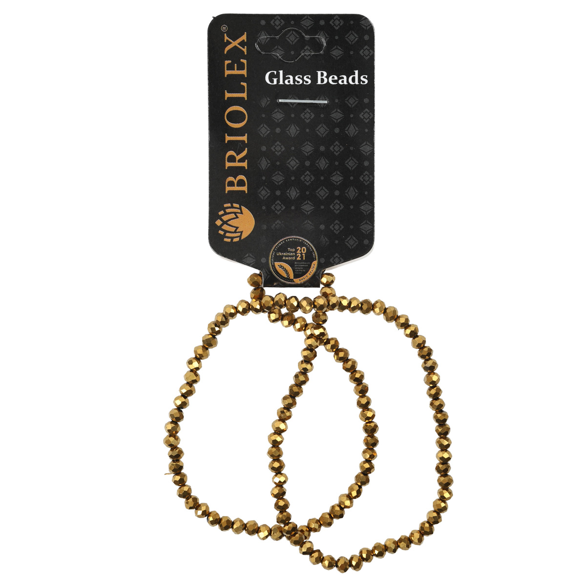 Бусины стеклянные граненные A040-Rondelle-100-D1, 4 мм, 1 нить, Q000-Yellow Gold