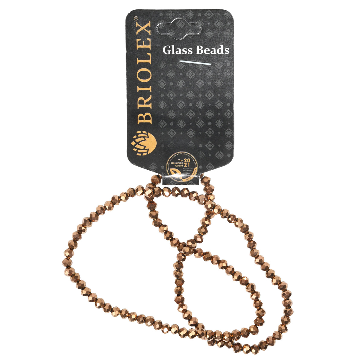 Бусины стеклянные граненные A040-Rondelle-100-D1, 4 мм, 1 нить, R000-Red Gold