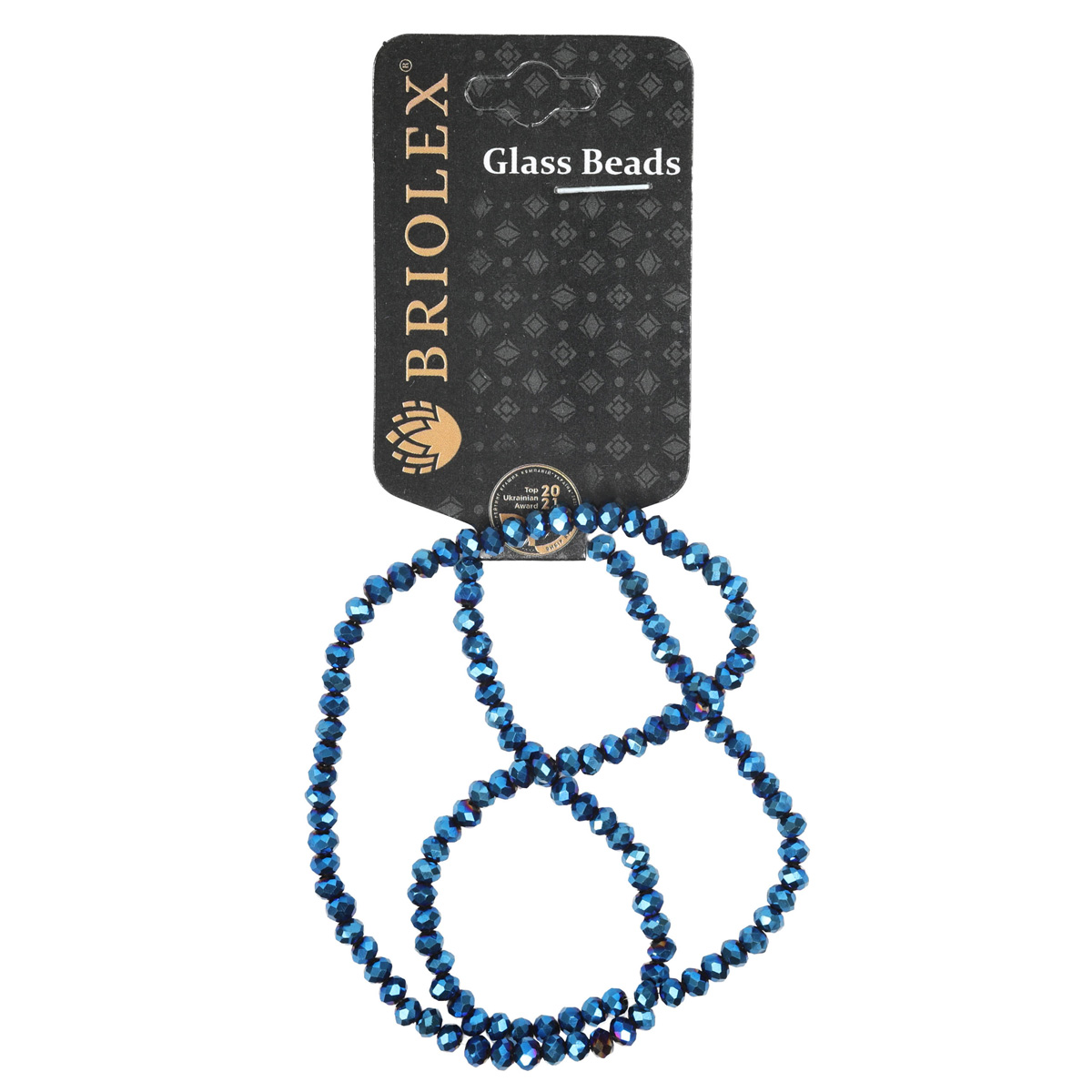 Бусины стеклянные граненные A040-Rondelle-100-D1, 4 мм, 1 нить, W000-Blue Cobalt