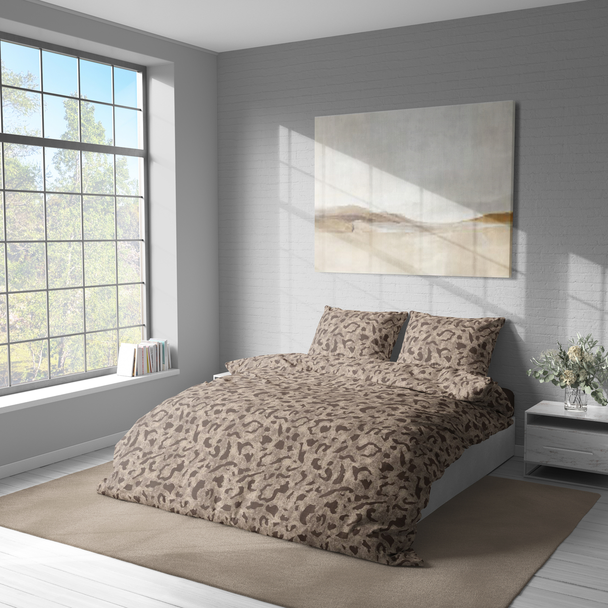 Постельное белье LeLIT L-2058, Поплин, Евро (50/70) 2