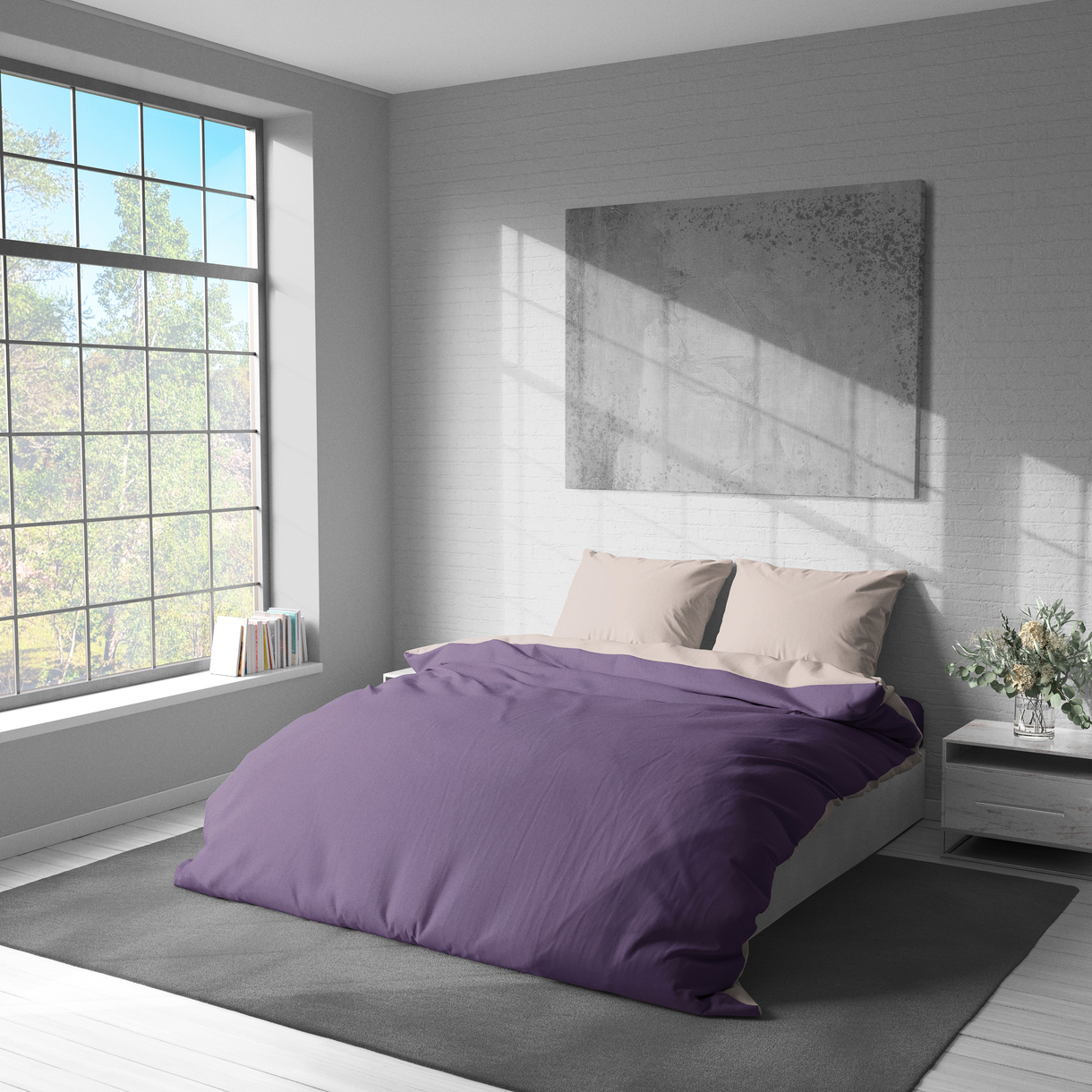 Постельное белье LeLIT L-2068, Поплин, Евро (50/70) 2