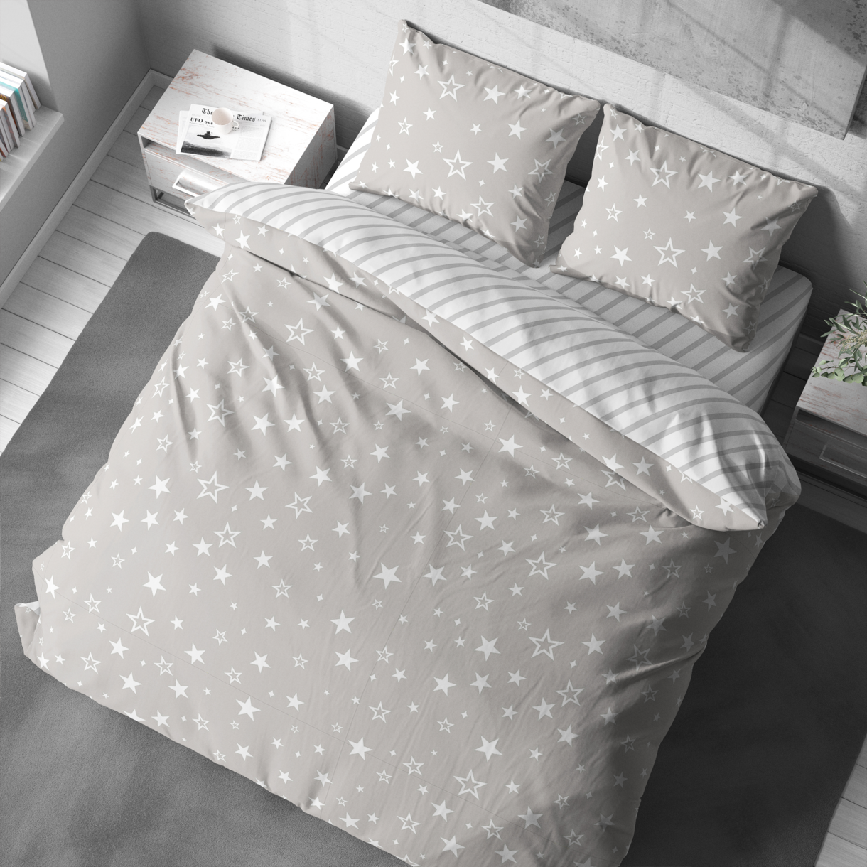 Постельное белье LeLIT Р-0216, Полисатин, Евро (50/70) 3