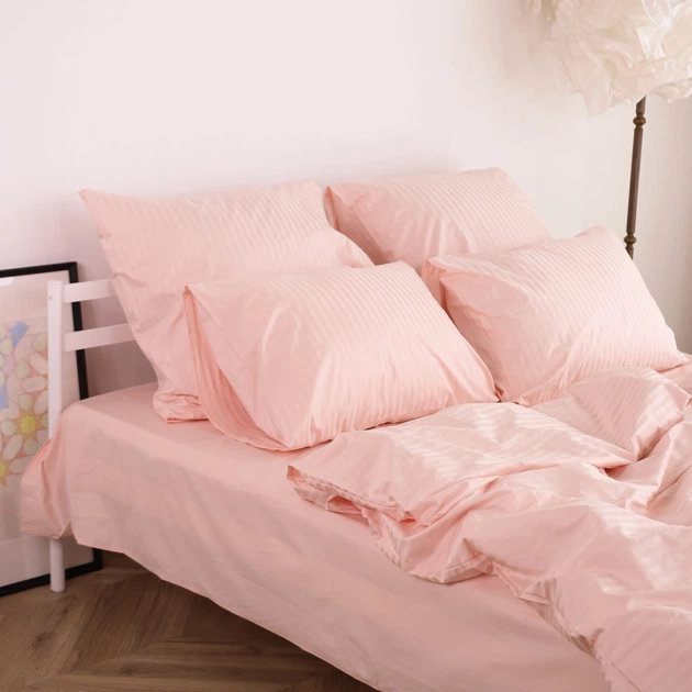 Постельное белье LeLIT, Сатин, Персиковый, Двуспальное, SS-3029 (50/70) 3
