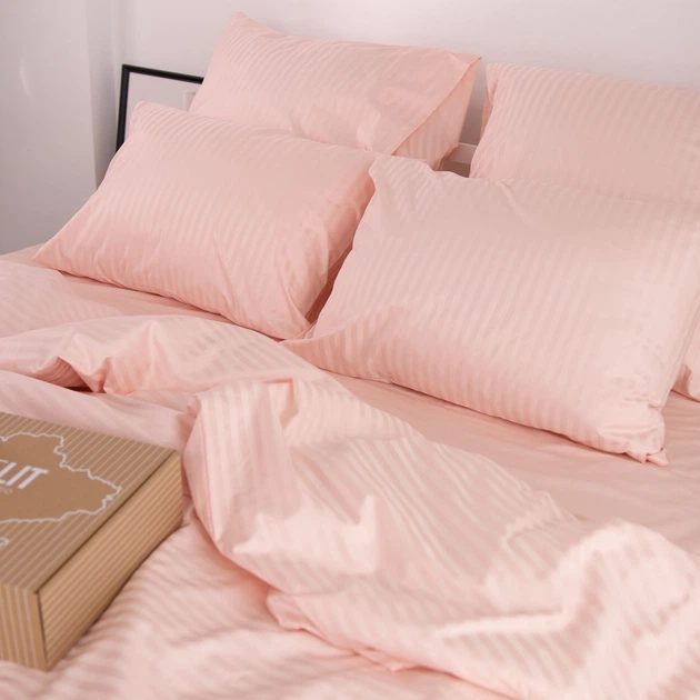 Постельное белье LeLIT, Сатин, Персиковый, Евро, SS-3029 (50/70) 4