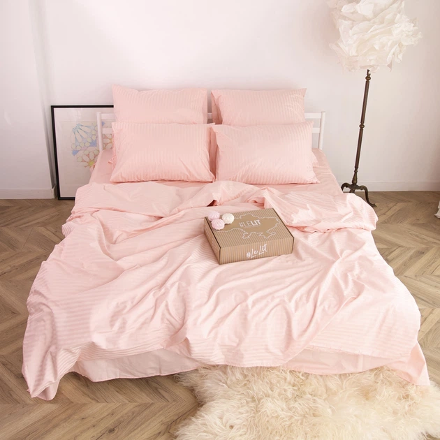 Постельное белье LeLIT, Сатин, Персиковый, Евро, SS-3029 (50/70) 6