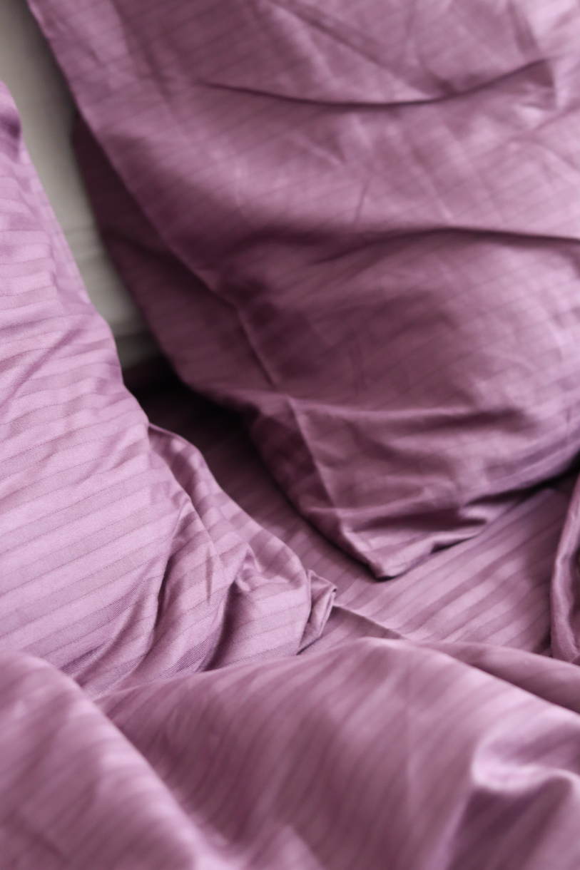 Постельное белье LeLIT, Сатин, Сливовой, Двуспальный, SS-3020 (50/70) 3