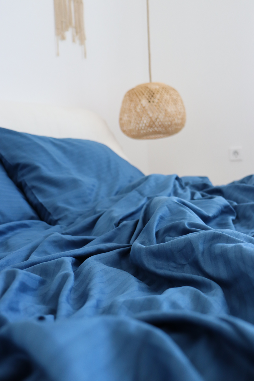 Постельное белье LeLIT, Сатин, Темно-Синий, Двуспальный, SS-3022 (50/70) 5