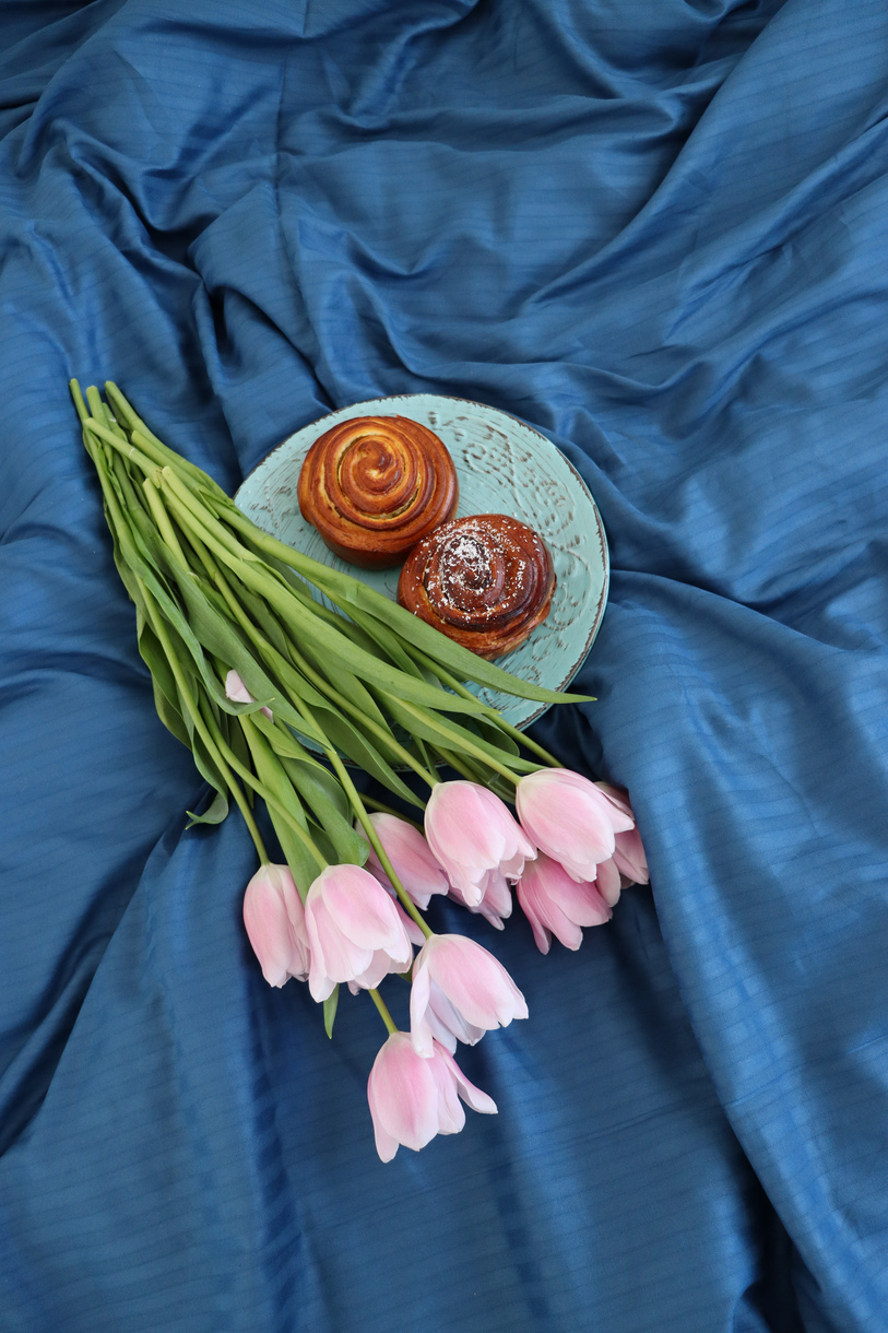 Постельное белье LeLIT, Сатин, Темно-Синий, Евро, SS-3022 (50/70) 3