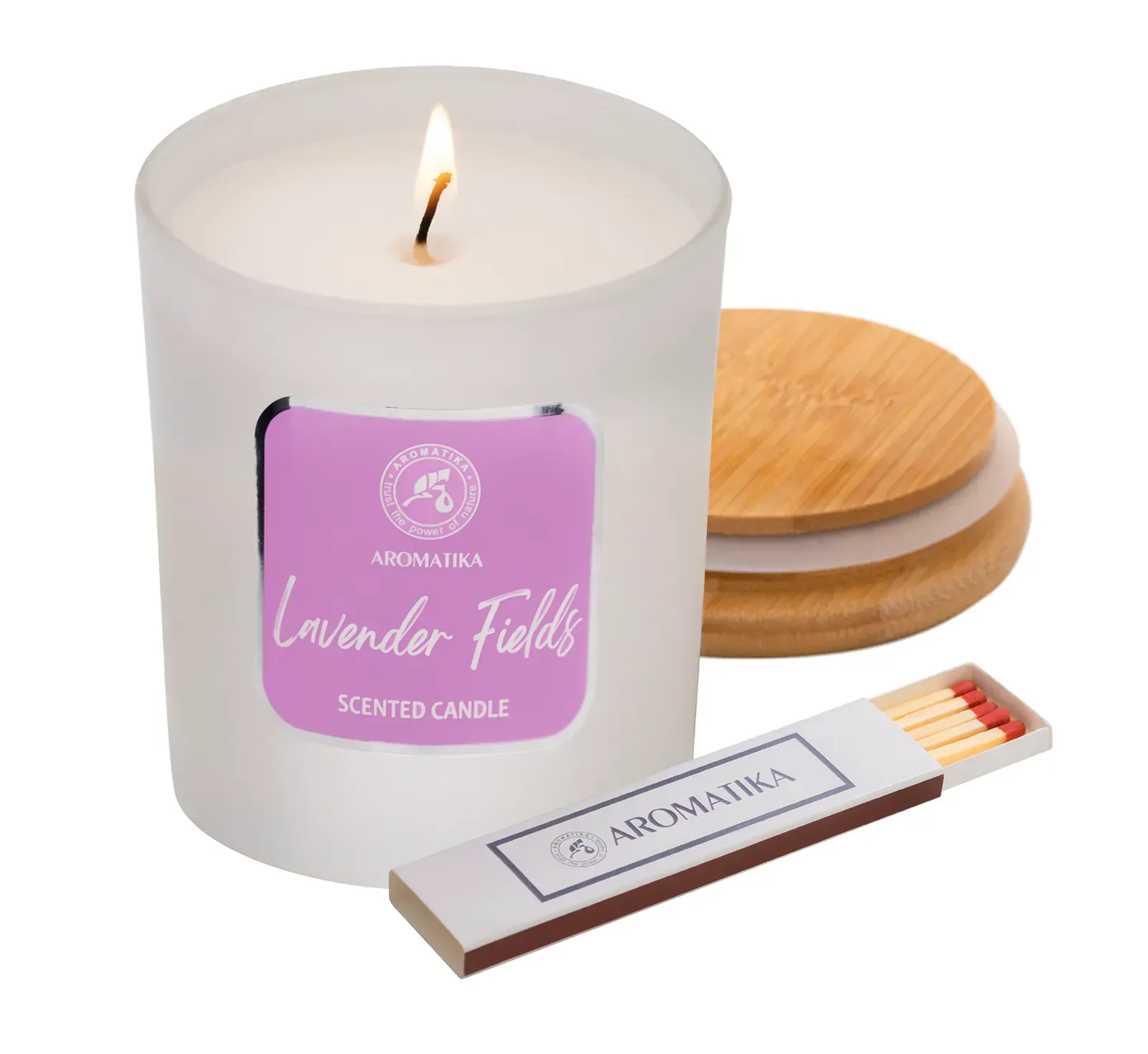 Свічка Ароматика "Лавандові поля" 200 г. 1