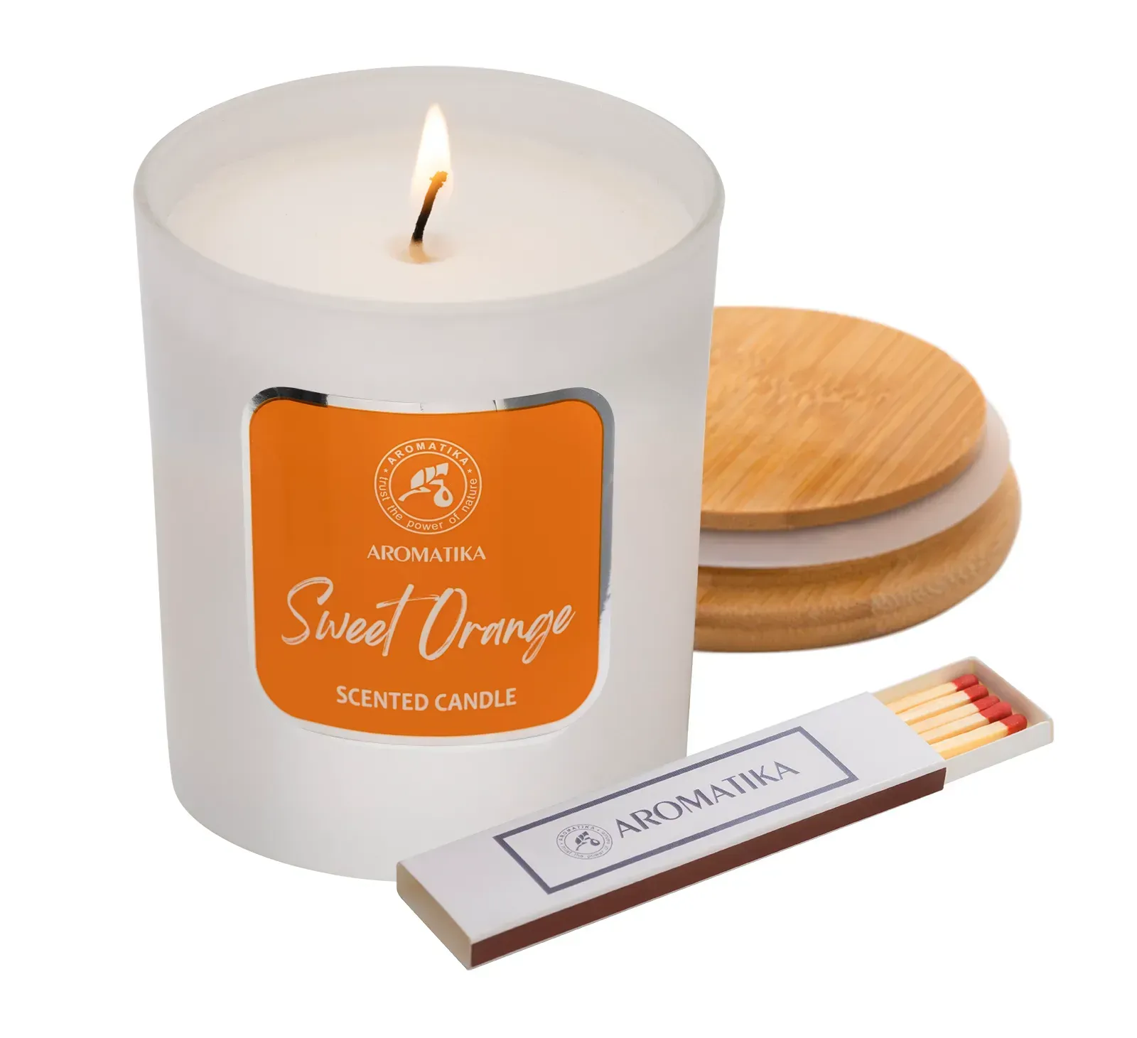 Свічка Ароматика "Солодкий апельсин" 200 г. 1