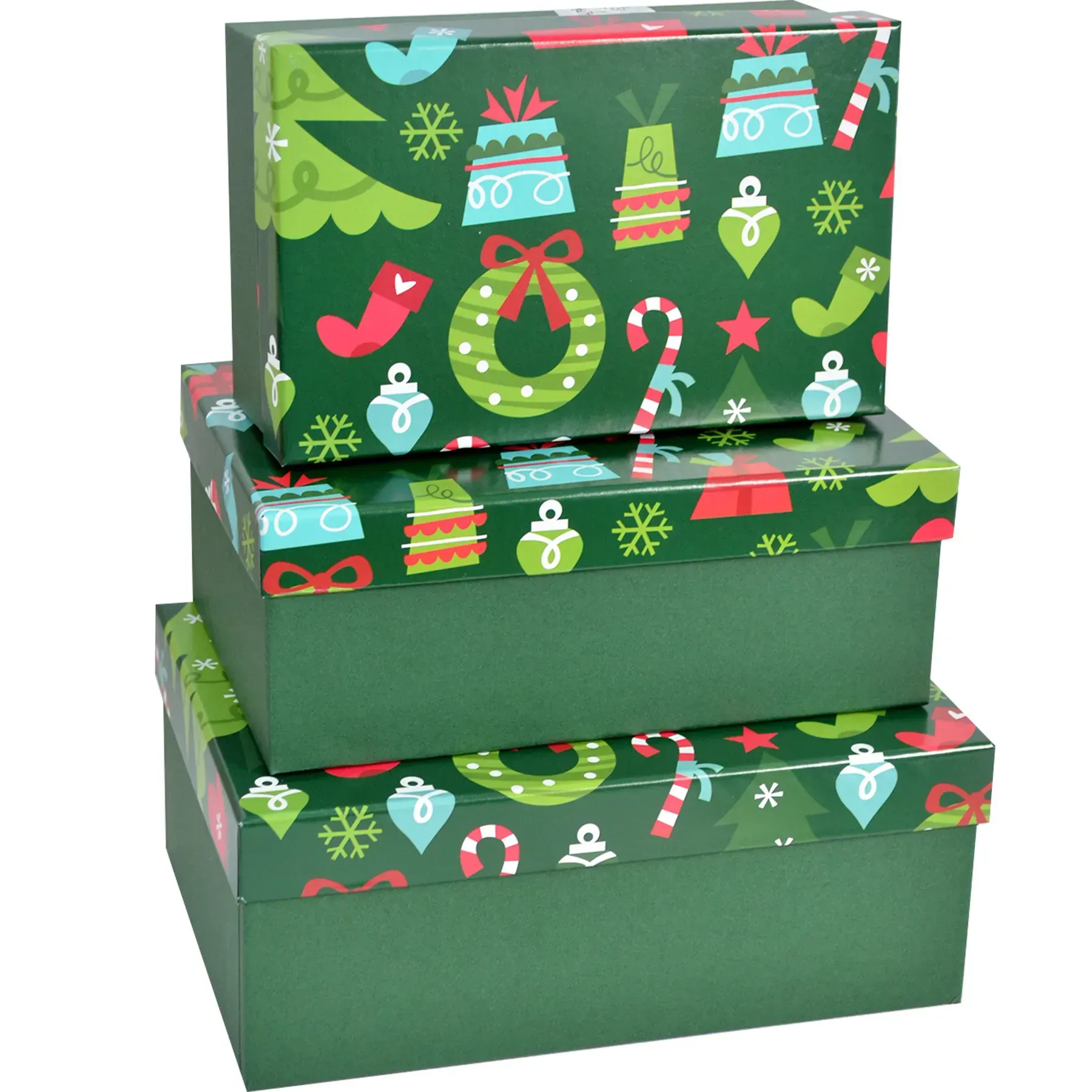 Подарункова коробка прямокутна НР, зелена, 21*14*8 см, 1103410312