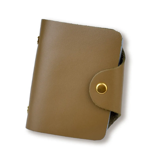 Візитниця базова шкіряна хакі