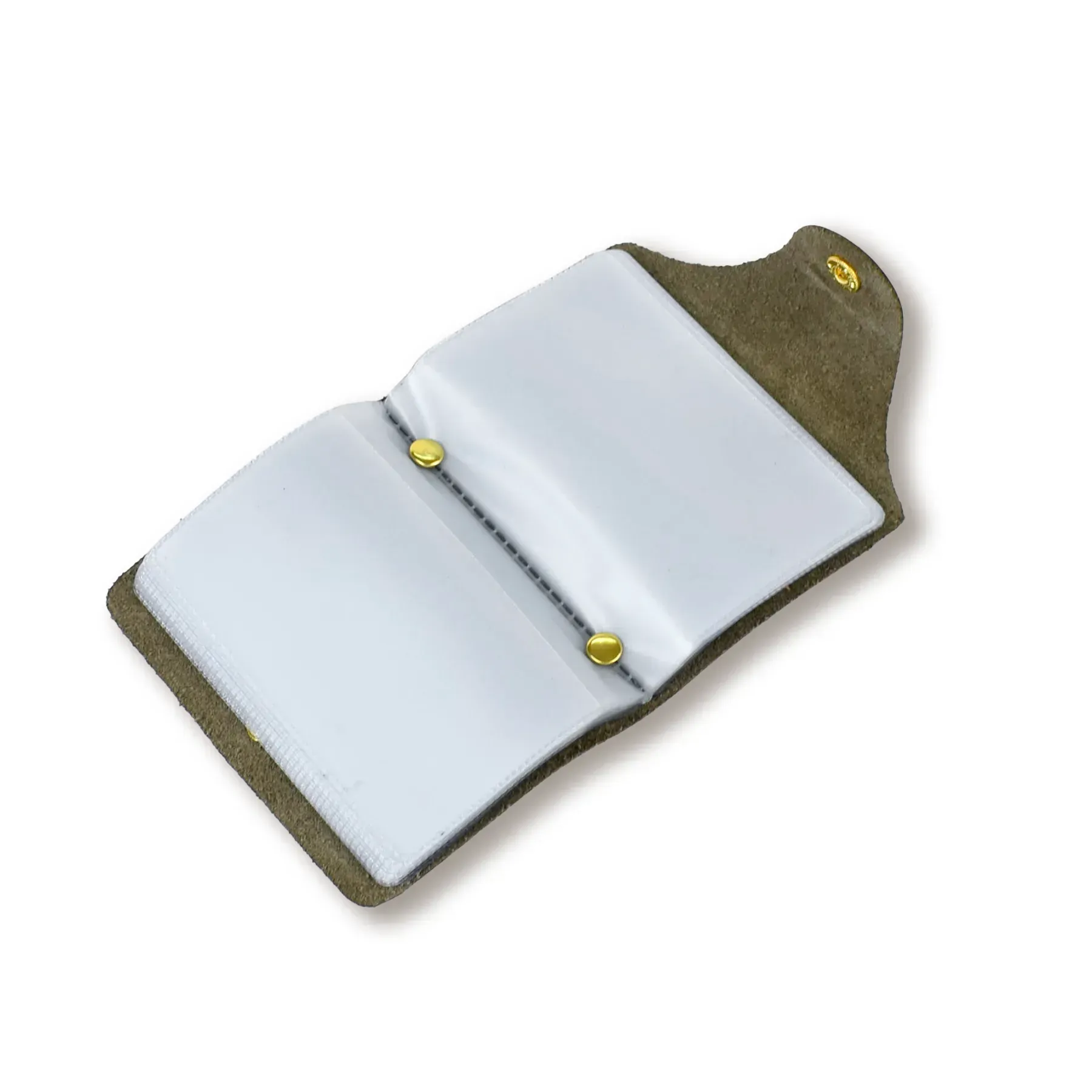 Візитниця базова шкіряна хакі 1