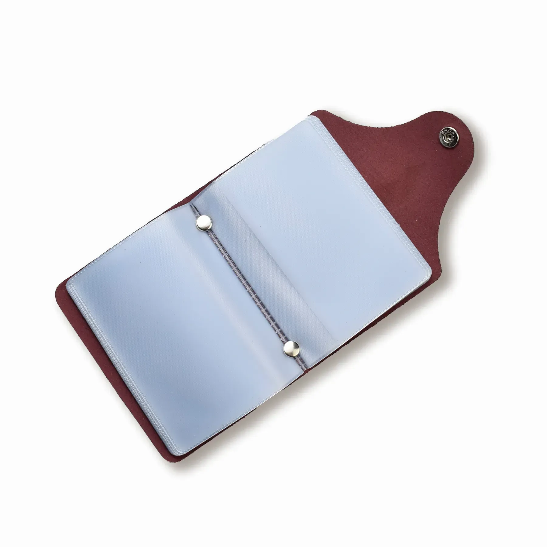 Візитниця бордова базова шкіряна 1