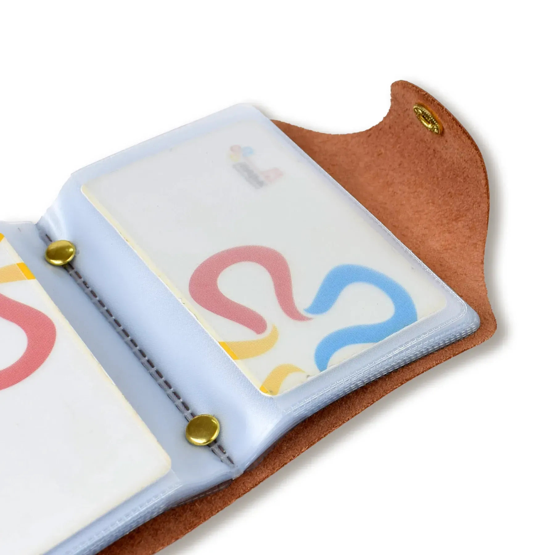 Візитниця теракотова базова шкіряна 2