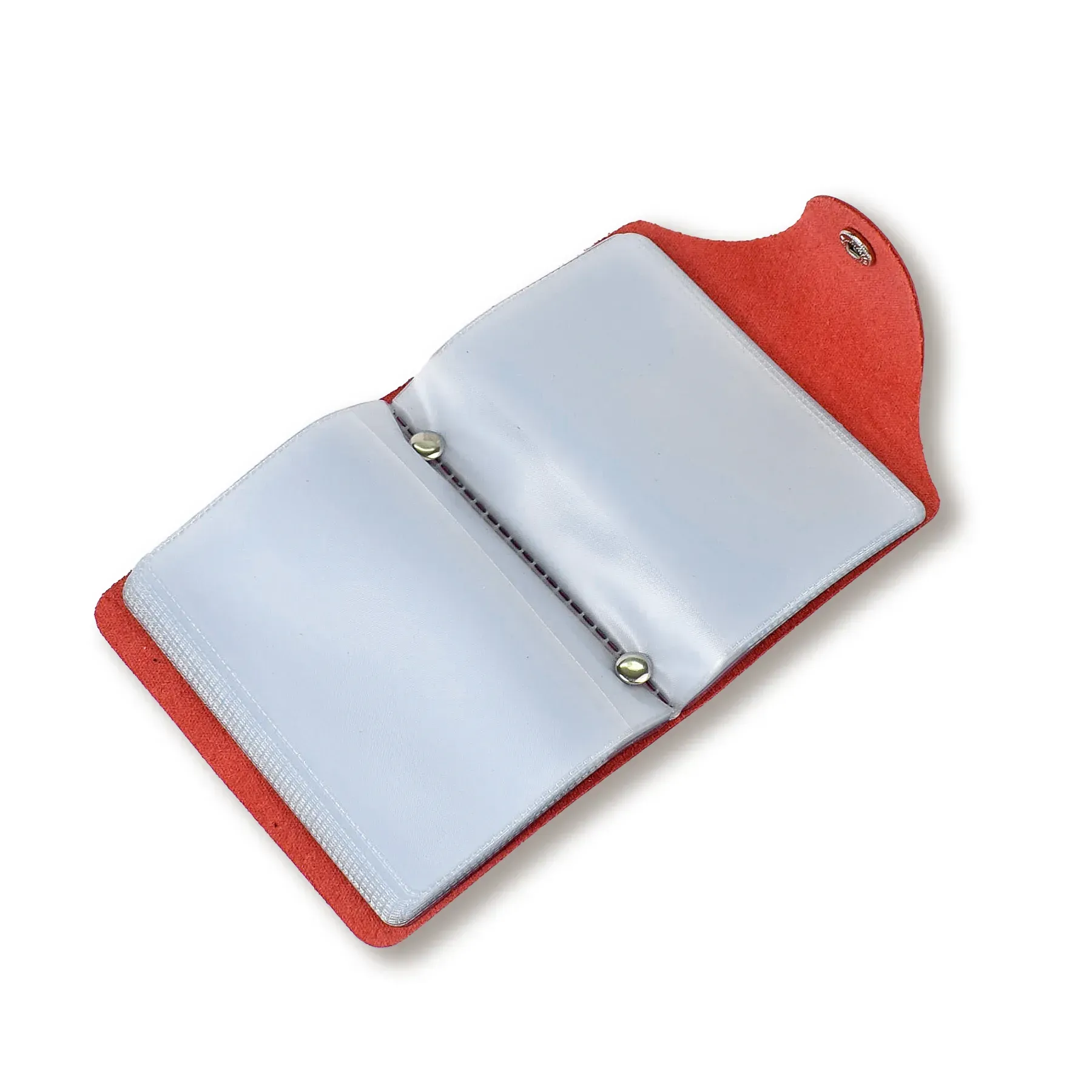 Визитница красная базовая кожаная 1