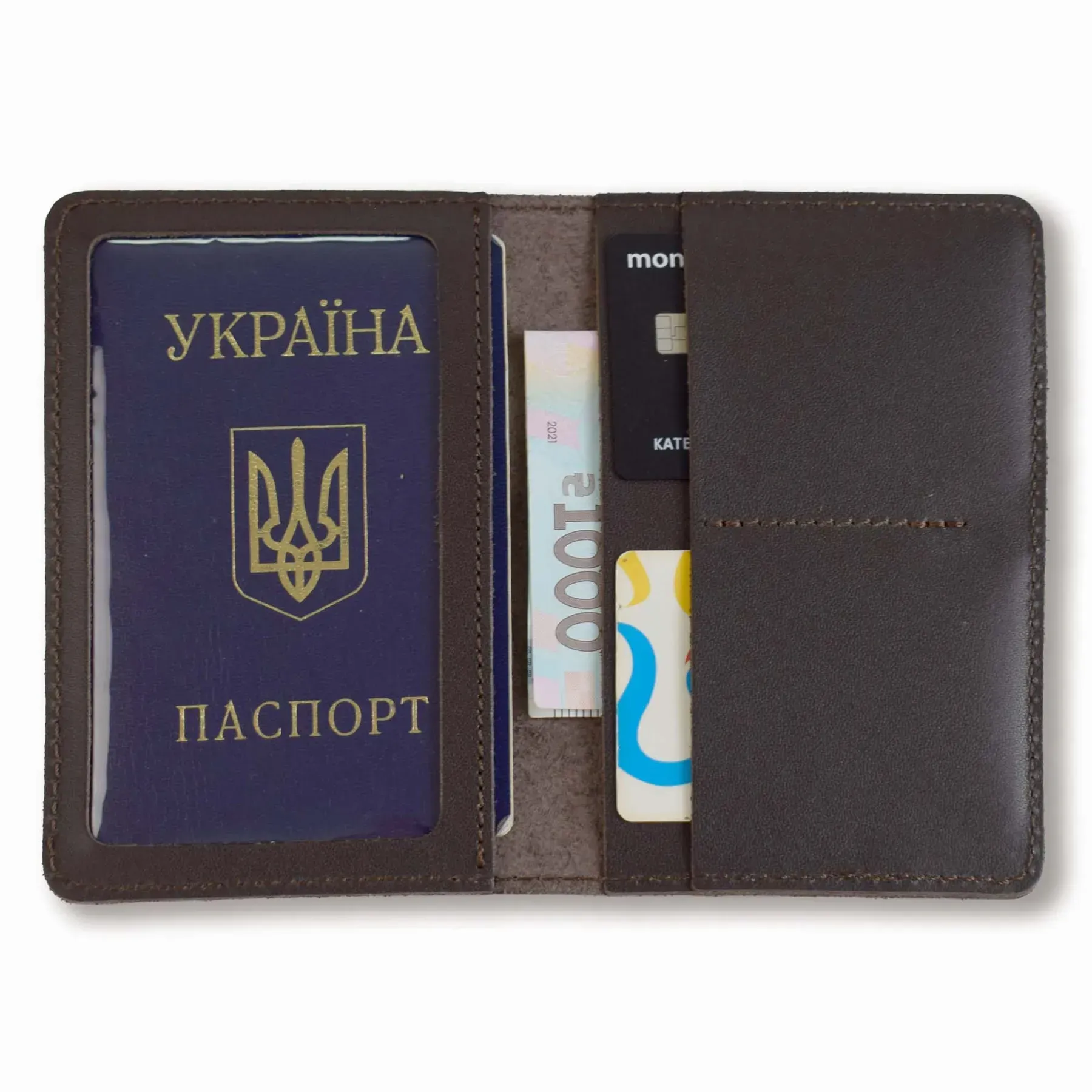 Докхолдер темно-коричневий базовий шкіряний 2