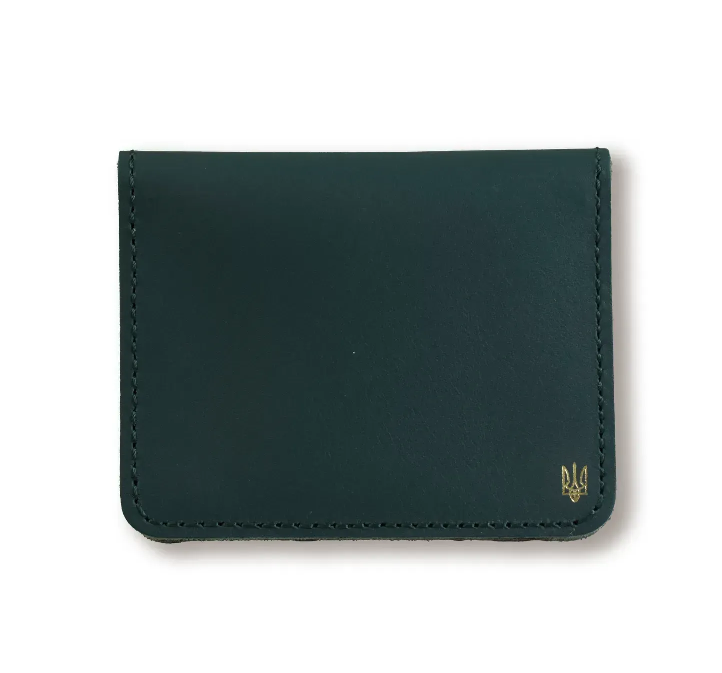 Картхолдер для карток з маленьким гербом (зелений)