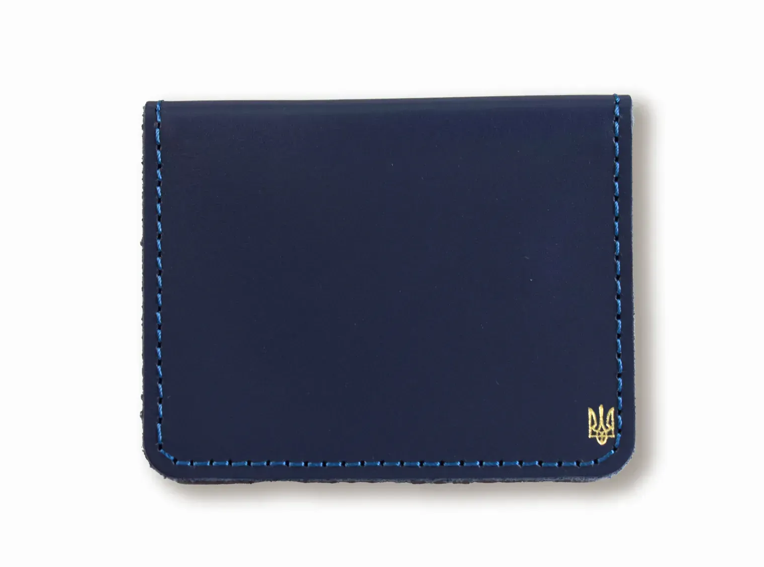 Картхолдер для карток з маленьким гербом (синій)